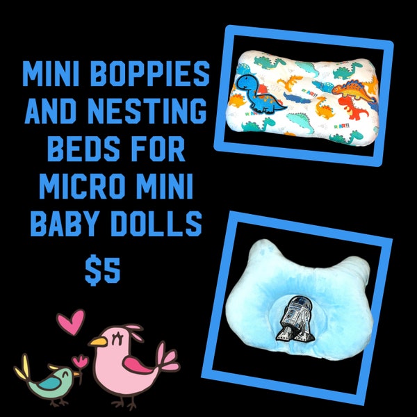 Micro Mini Boppy et lits gigognes pour micro mini reborns, silicone, OOAK et plus