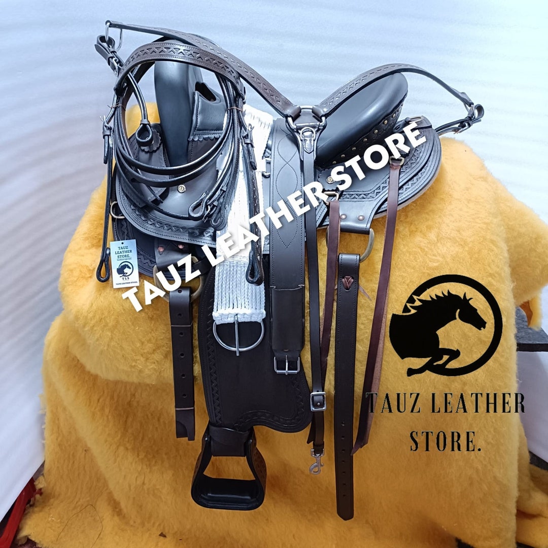 Western Horse Endurance Saddle With Free Matching Headstall, Breast