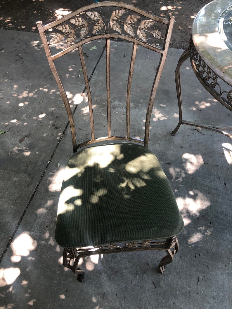 Vintage Wrought Iron Table & Chair Set, Circa 1960's. Etsy