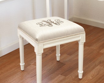 Monogram Accent Stool for Yourself or for Gift