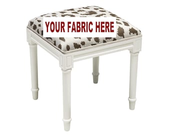 Custom Upholstered Vanity Stool