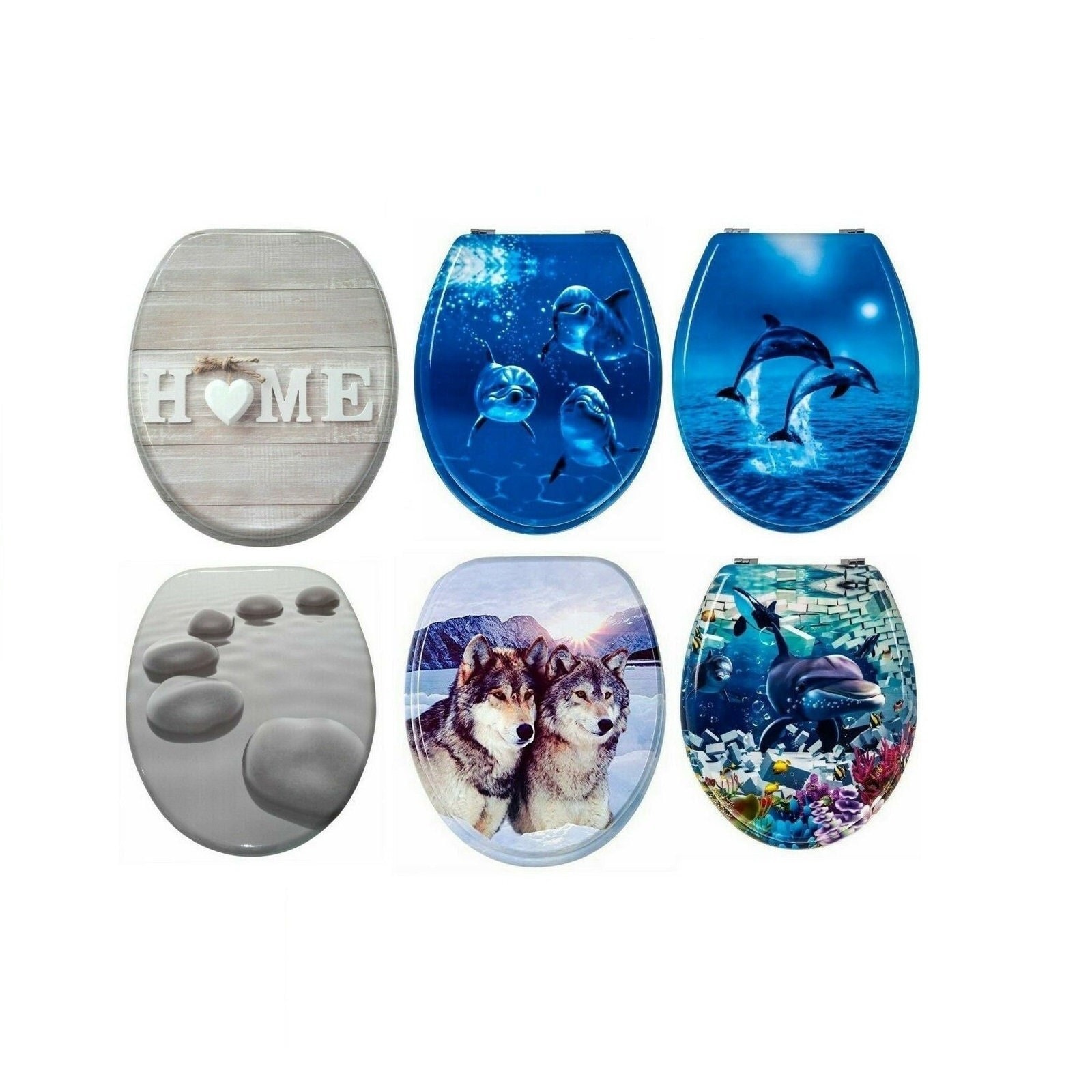 Printed Toilet Seat Novelty Design Stainless Steel Hinges All Etsy UK