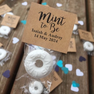 Custom Wedding Mints - Kraft Brown, Mint To Be, Wedding Favors, Wedding Candy, High Quality, Personalized, DIY Tags or Kit