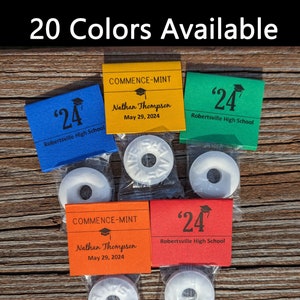 Graduation Commence-mints: 2025 School Colors! Graduation Party Candy ...