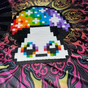 Rainbow Mushroom | Perlers | Trippy Perlers |