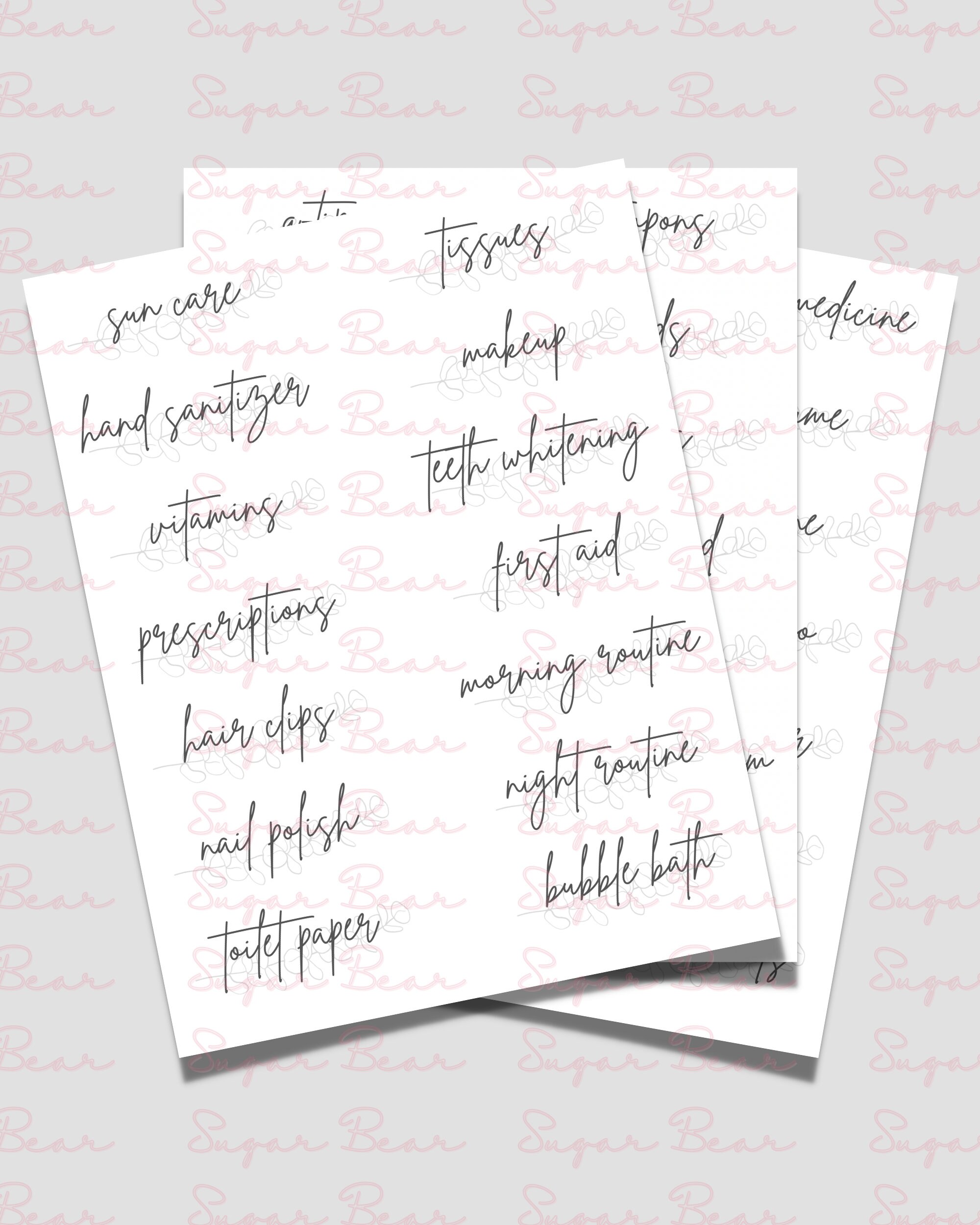 Bathroom Labels | Bathroom Organization | Printable Labels | Printable Bathroom Labels ...