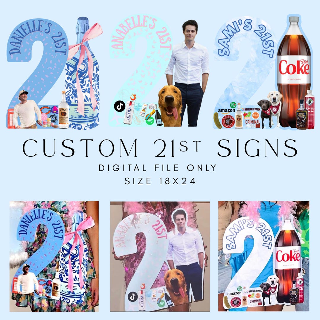 21st Birthday Signs | Custom 21st Birthday Signs | Made to Order ...