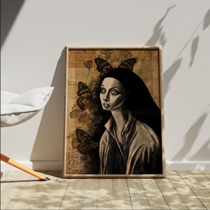 Original Kunst Poster | Premium Matte Papier | Digitale Drucke | Vintage Kunstdruck | Dunkel Academia Dekor | Drucke Wandkunst | Drucke auf Anfrage