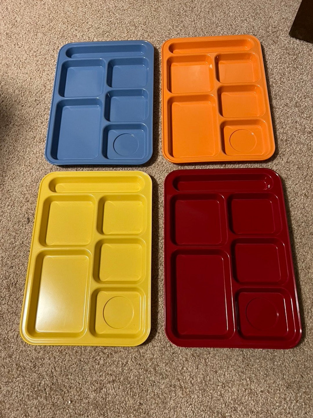 NEW Pottery Barn Kids Divided Lunch Cafeteria Trays Set of 4 Etsy