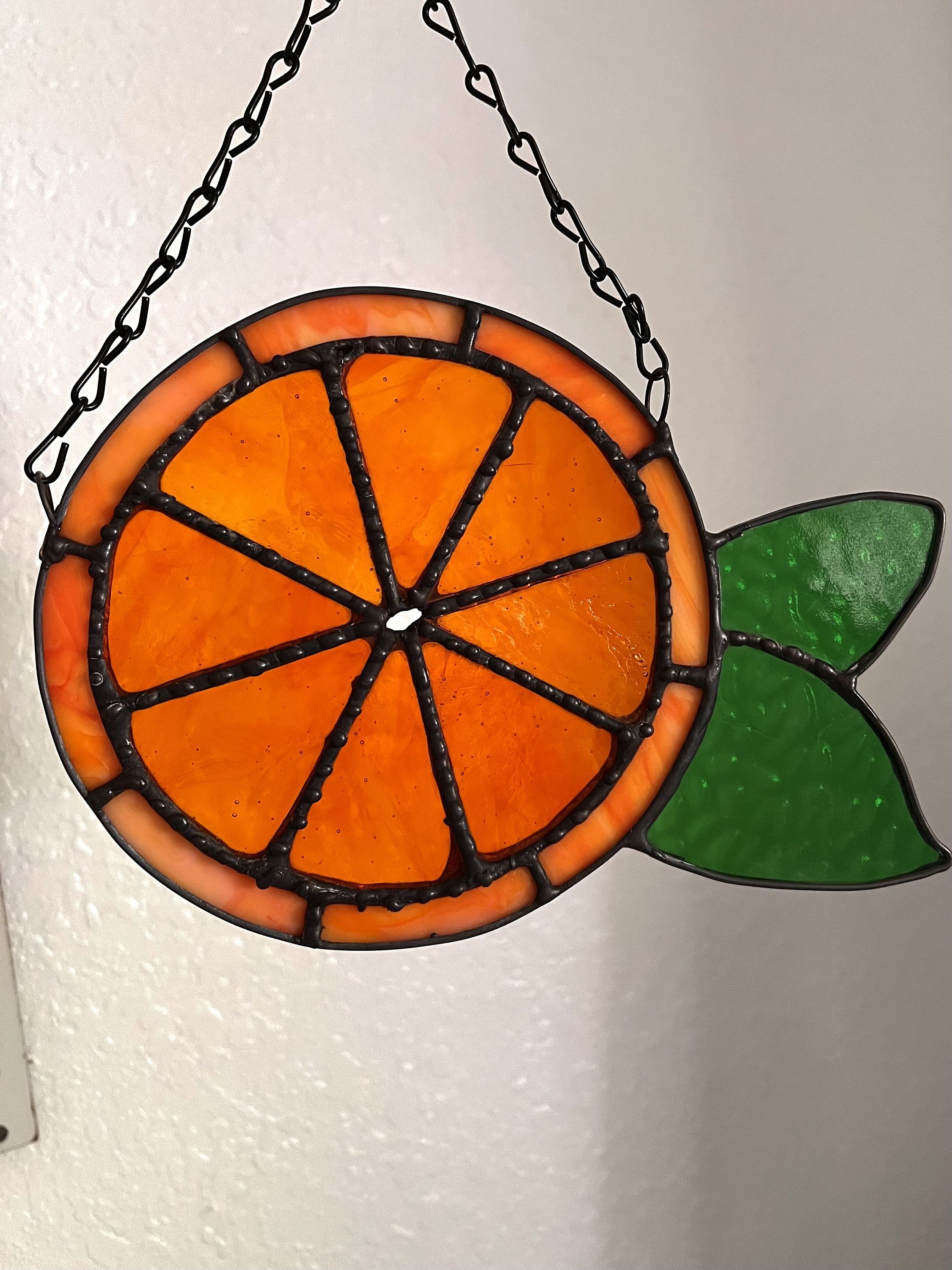 Orange Triangle Stained Glass