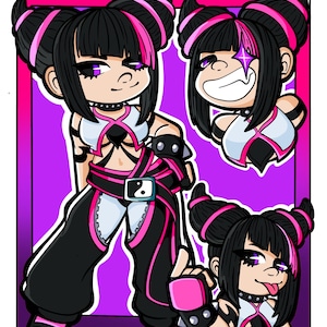 Juri Street Fighter MIni print 5x7 inches