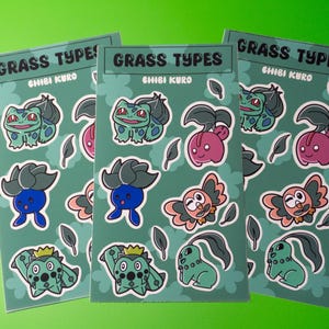 Grass type sticker pack