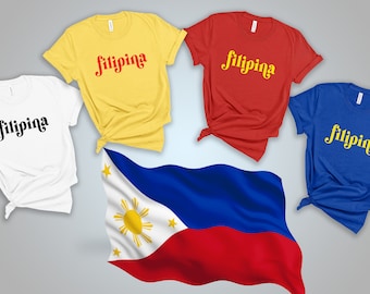 Filipijnse T-shirt, cadeau voor Filipijnse vriend of familie, Pinoy Pinay Filipijns Amerikaans cadeau, Filippijnse kleding, Filippijnen Tee, Trotse Filipina
