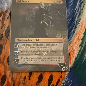 Ral Zarek borderless alter magic the gathering hand painted