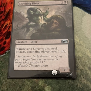 Leeching Sliver borderless hand painted alter magic the gathering edh commander