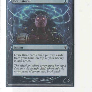 Brainstorm, Borderless Hand Painted MTG Alter
