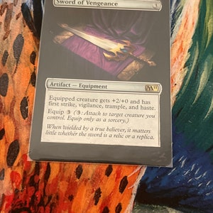 Sword Of Vengeance borderless mtg alter