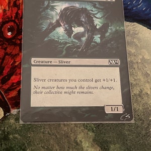 Predatory sliver magic the gathering mtg borderless alter hand painted