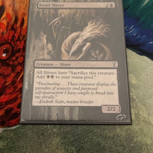 Basal Sliver magic the gathering full art alter hand painted borderless mtg edh commander