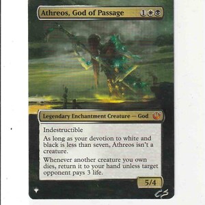 Athreos God Of Passage, Borderless Hand Painted MTG Alter