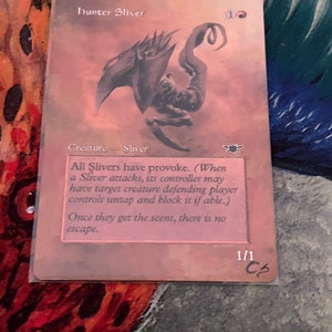 Hunter Sliver borderless magic the gathering hand painted alter commander edh