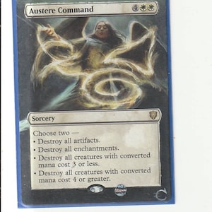 Austere Command, Borderless Hand Painted MTG Alter
