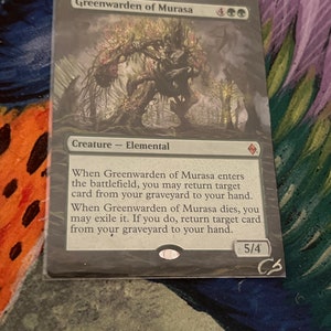 Greenwarden of Murasa borderless alter magic the gathering mtg hand painted zendikar