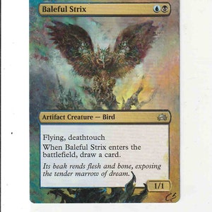 mtg Baleful Strix プレイマット Baleful Strix Playmat - Original Magic Art