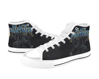 Black Panther High Top Canvas Shoes Custom Sneakers