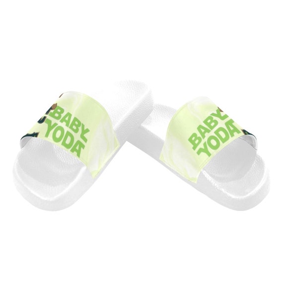 Slide Sandals Unisex Custom Baby Yoda Star Wars - Etsy display picture 3