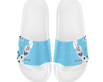 OLAF Custom Slide Sandals Unisex For Boyfriend or Girlfriend Gift, Birthday Gift, and Others