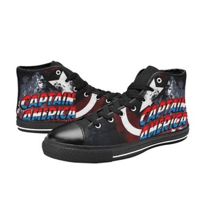 Captain America High Top Canvas Shoes Custom Sneakers