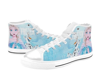 Zapatillas de lona de caña alta Frozen personalizadas