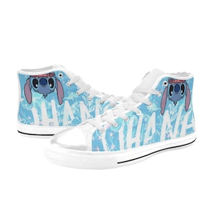 Stitch High Top Canvas Shoes Custom Sneakers