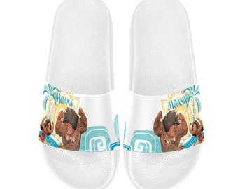 Moana Custom Slide Sandals Unisex For Boyfriend or Girlfriend Gift, Birthday Gift, and Others