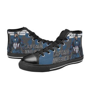 Captain America High Top Canvas Shoes Custom Sneakers