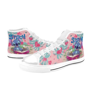 Sneakers alte con punto personalizzato - Scarpe personalizzate unisex, adulti e bambini