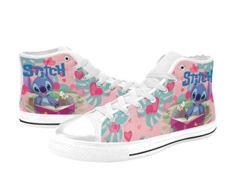 Custom Stitch High Top Sneakers - Personalized Shoes Unisex, Adults and Kids
