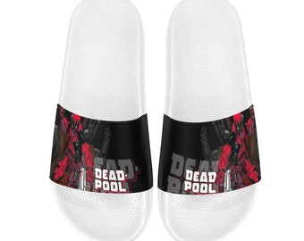 Deadpool Custom Slide Sandals Unisex For Boyfriend or Girlfriend Gift, Birthday Gift, and Others