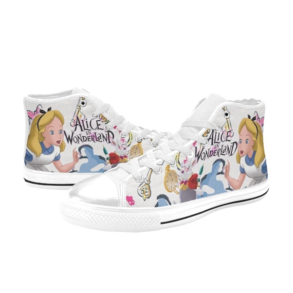 Alice in Wonderland Canvas High Top Shoes Custom Sneakers