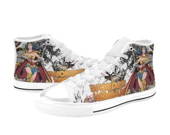 Wonder Woman High Top Canvas Shoes Custom Sneakers