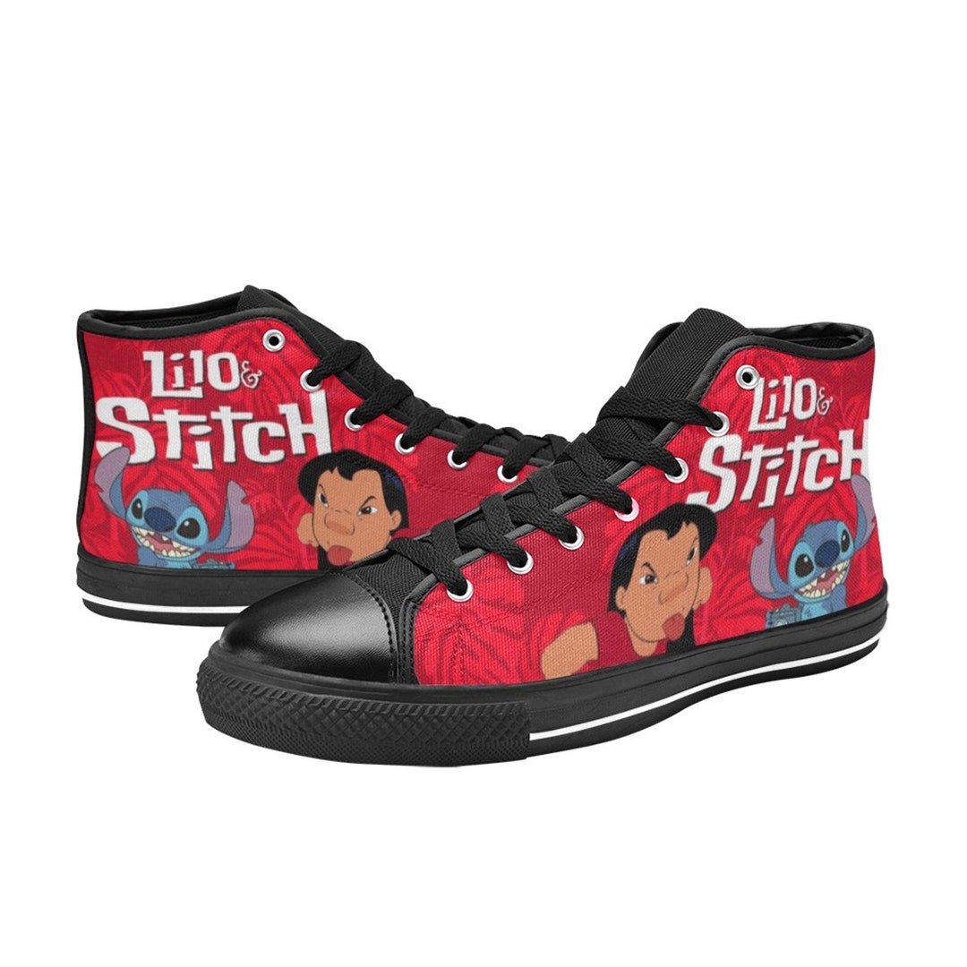 Lilo & Stitch Inspired High Top Canvas Shoes Custom Both for Men and ...