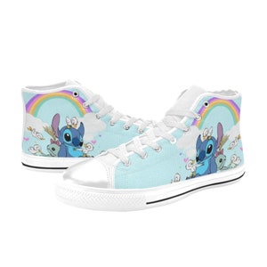 Stitch High Top Canvas Shoes Custom Sneakers