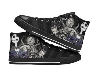 The Nightmare Before Christmas High Top Canvas Shoes Custom Sneakers