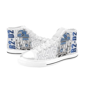 Star Wars R2D2 High Top Canvas Shoes Custom Sneakers