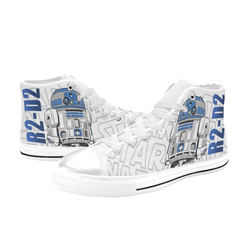 Star Wars R2D2 High Top Canvas Shoes Custom Sneakers - Etsy