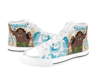 Zapatillas de lona de caña alta Moana personalizadas