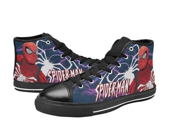 Spiderman High Top Canvas Shoes Custom Sneakers