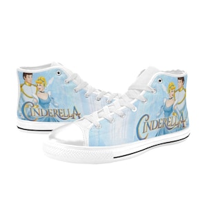 Cinderella Canvas High Top Shoes Custom Birthday Wedding Gifts