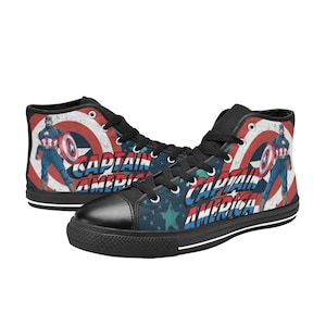 Captain America High Top Canvas Shoes Custom Sneakers